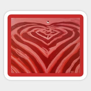 Heart Ripple By Scott Hulderson Sticker